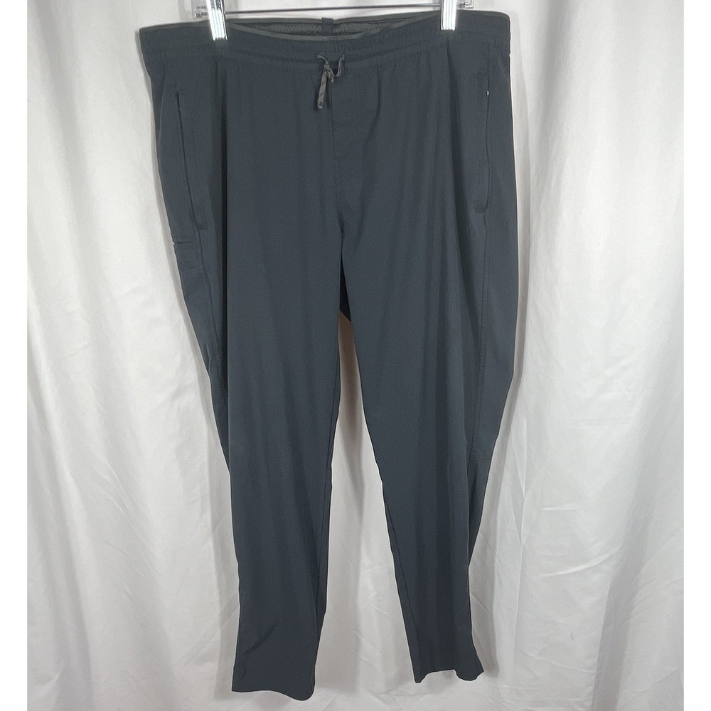 Kuhl Men's Gray Solid Flat Front Drawstring Slash Pocket Casual Pants Size XL